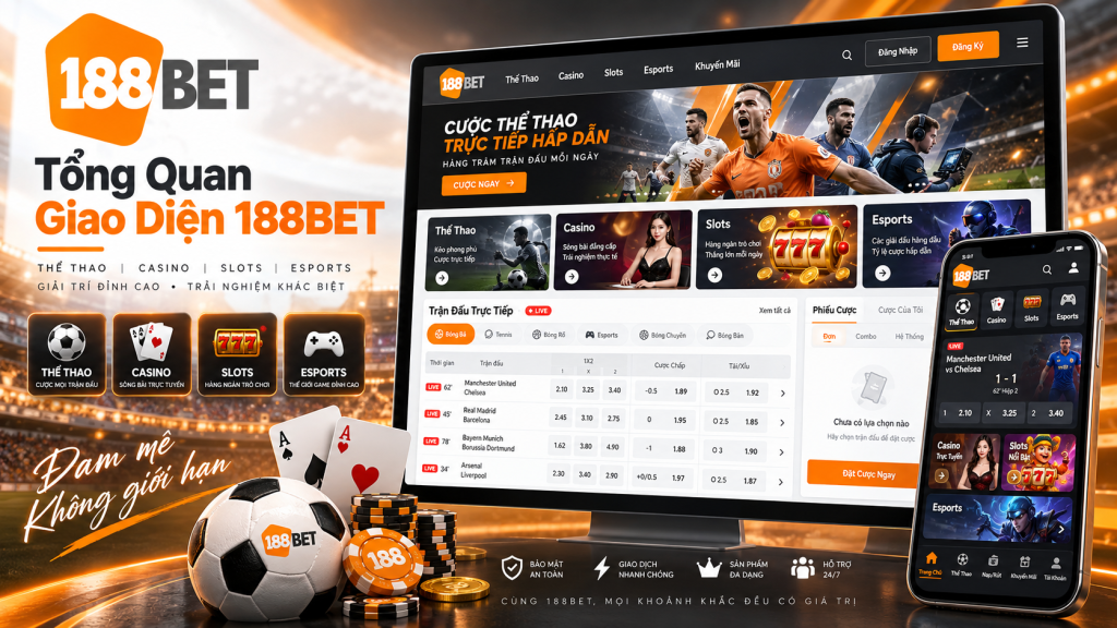 Giao diện trang chủ 188BET